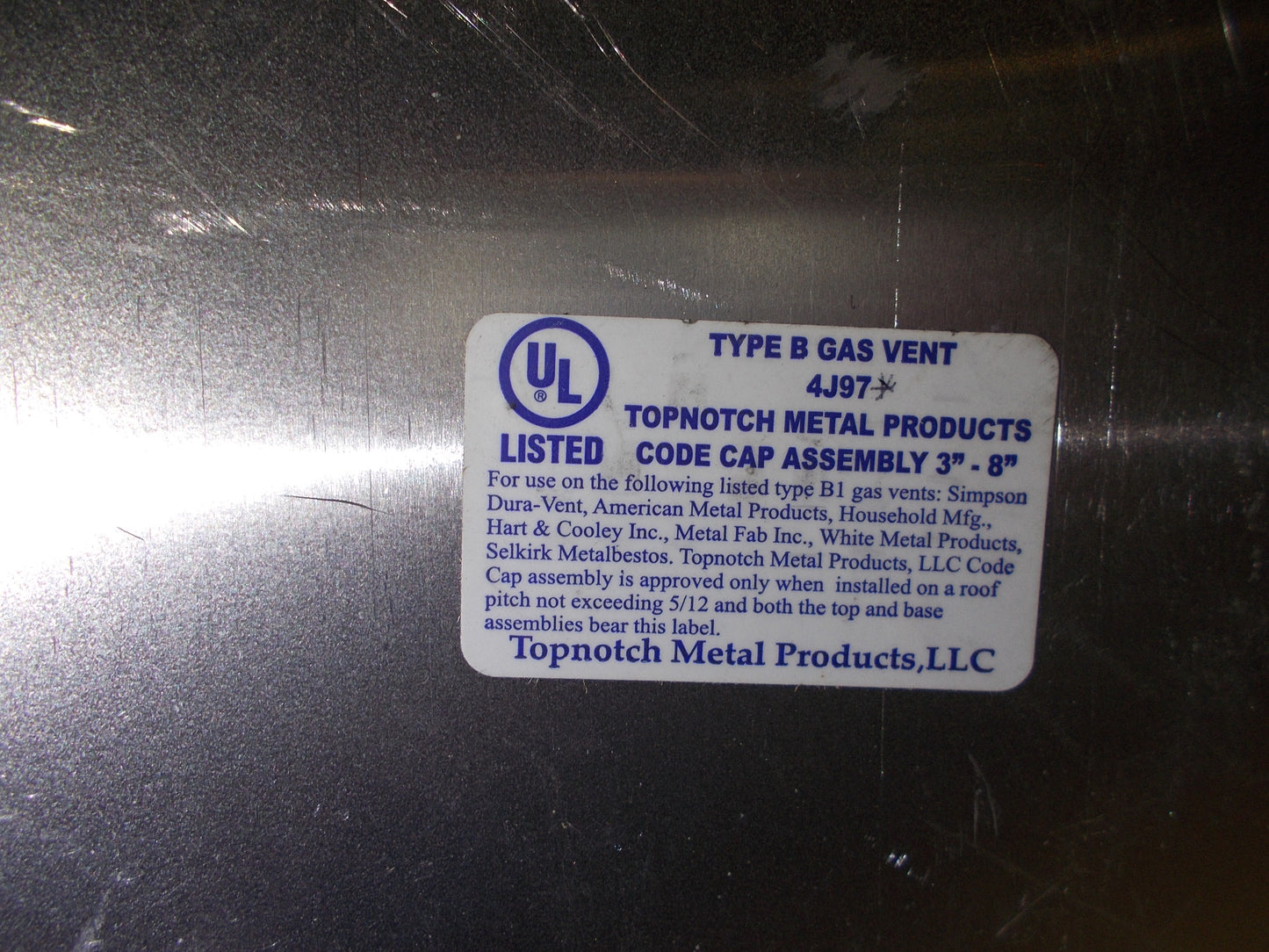 10" SINGLE WALL DRAFT CAP