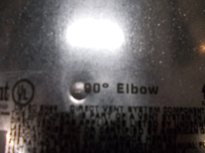  ELBOW 90 DEGREE 4" X  7" B-VENT GALVANIZED STEEL 