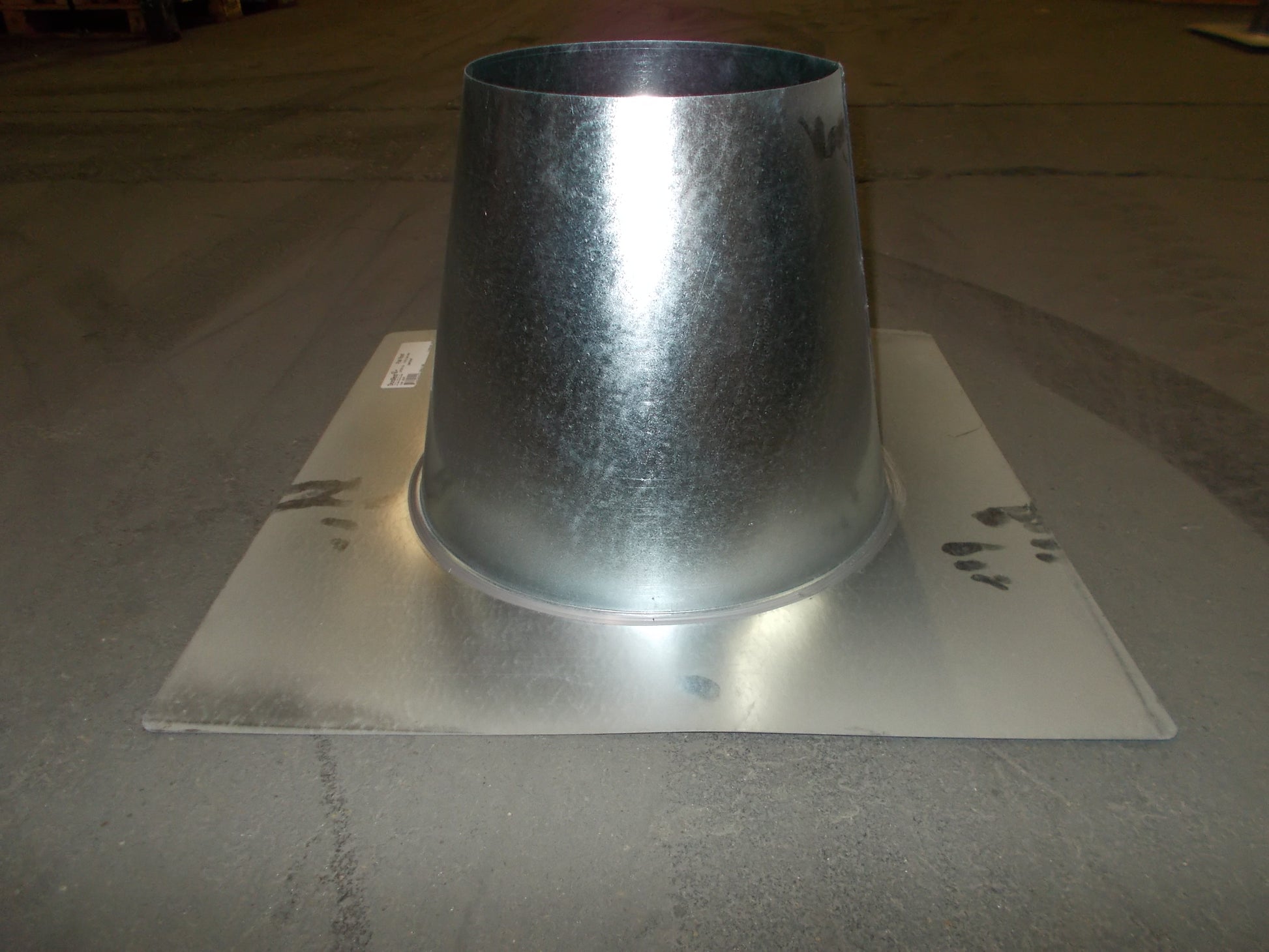 8" TYPE B GAS VENT TALL CONE FLAT ROOF FLASHING