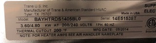 5 KW ELECTRIC HEAT KIT 208-240/60/1 