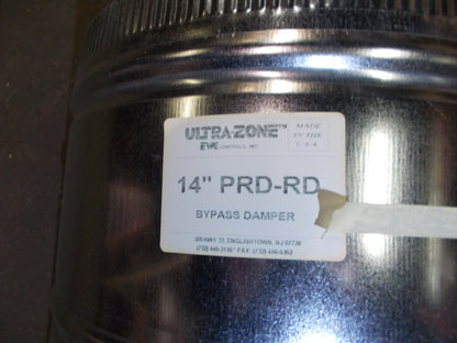 14" "ULTRA-ZONE" ROUND PRESSURE REGULATING BAROMETRIC BYPASS DAMPER, CFM 950-1400
