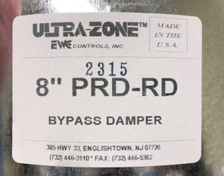 8" "ULTRA-ZONE" ROUND PRESSURE REGULATING BAROMETRIC BYPASS DAMPER, CFM 320-500