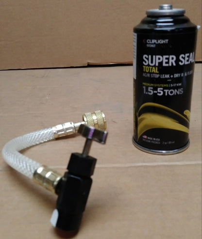 SUPER SEAL TOTAL AC/R STOP LEAK + DRY R AND FLASH, FOR MEDIUM SYSTEMS