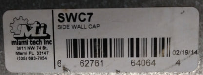 7" SIDE WALL CAP, 26 GAUGE, GALVANIZED STEEL