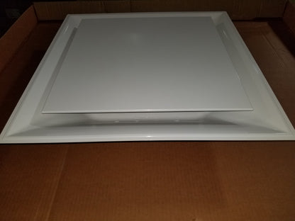 24" X 24" WHITE CEILING DIFFUSER WITH 10" COLLAR