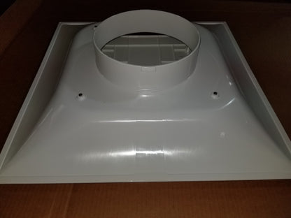 24" X 24" WHITE CEILING DIFFUSER WITH 10" COLLAR