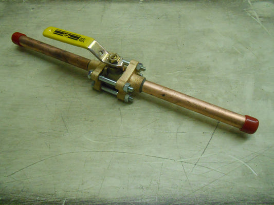 1/2" SWEAT BRONZE BALL VALVE W/EXTENDED TUBE ENDS