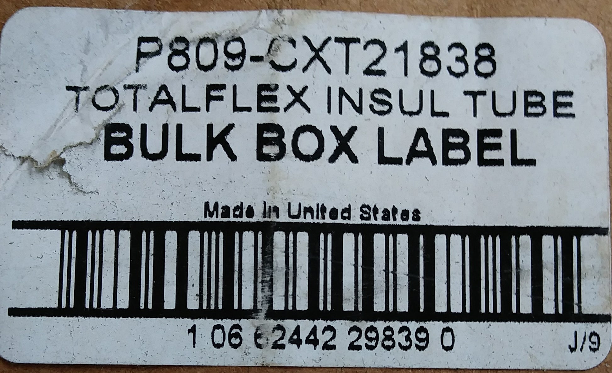 6' TOTALFLEX COPPER TUBE INSULATION (BOX OF 16), 2-1/8" INNER DIAMETER