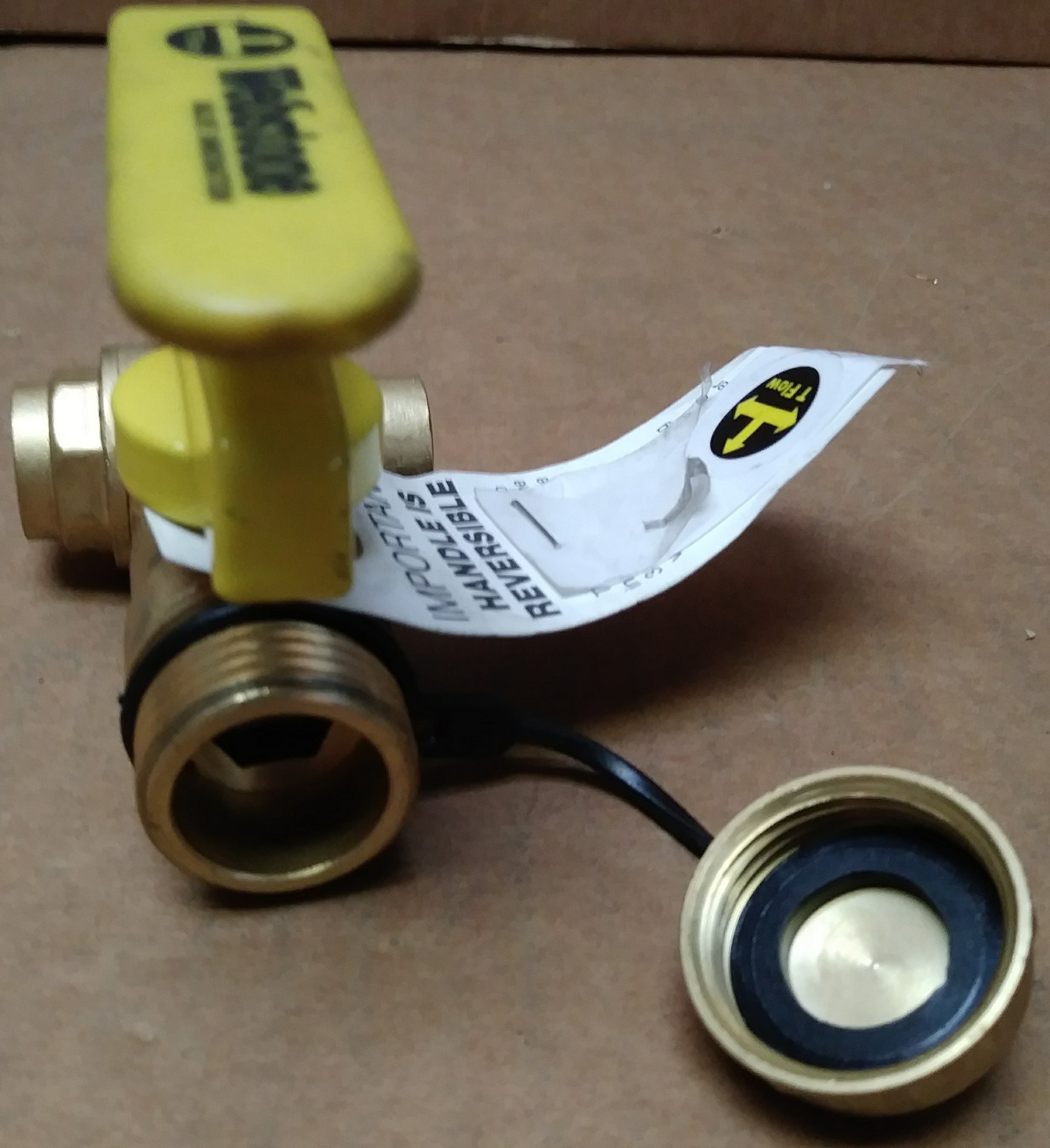 1/2" SWEAT "T FLOW" BRASS 3-WAY BALL VALVE W/BLOWOUT PROOF STEM AND DRAIN