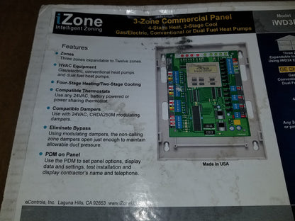 3-ZONE COMMERCIAL PANEL