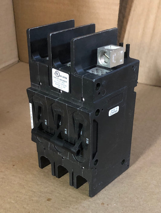 3 POLE 89.8 AMP "209 MULTI-POLE" SERIES HYDRAULIC MAGNETIC CIRCUIT BREAKER PROTECTOR/FOR MANUAL CONTROLLER APPLICATIONS, 240/60-50/1 OR 3