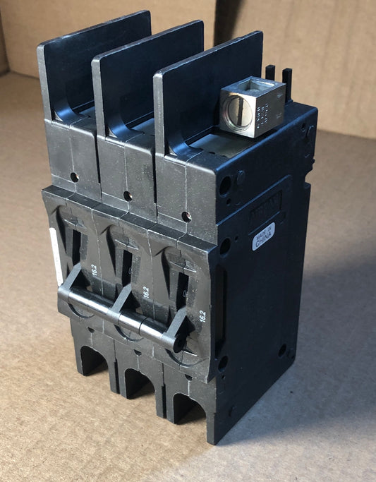 3 POLE 16.2 AMP "219 MULTI-POLE" SERIES HYDRAULIC MAGNETIC CIRCUIT BREAKER PROTECTOR/FOR MANUAL CONTROLLER APPLICATIONS, 480/60-50/1 OR 3