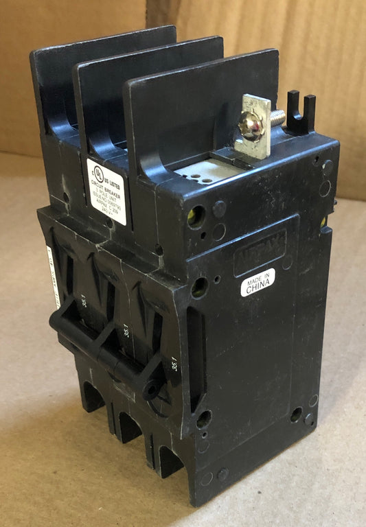 3 POLE 35.1 AMP "209 MULTI-POLE" SERIES HYDRAULIC MAGNETIC CIRCUIT BREAKER PROTECTOR/FOR MANUAL CONTROLLER APPLICATIONS, 240/60-50/1 OR 3
