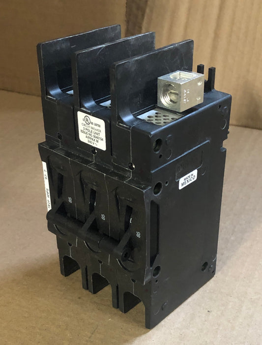 3 POLE 85 AMP "209 MULTI-POLE" SERIES HYDRAULIC MAGNETIC CIRCUIT BREAKER PROTECTOR/FOR MANUAL CONTROLLER APPLICATIONS, 240/60-50/1 OR 3