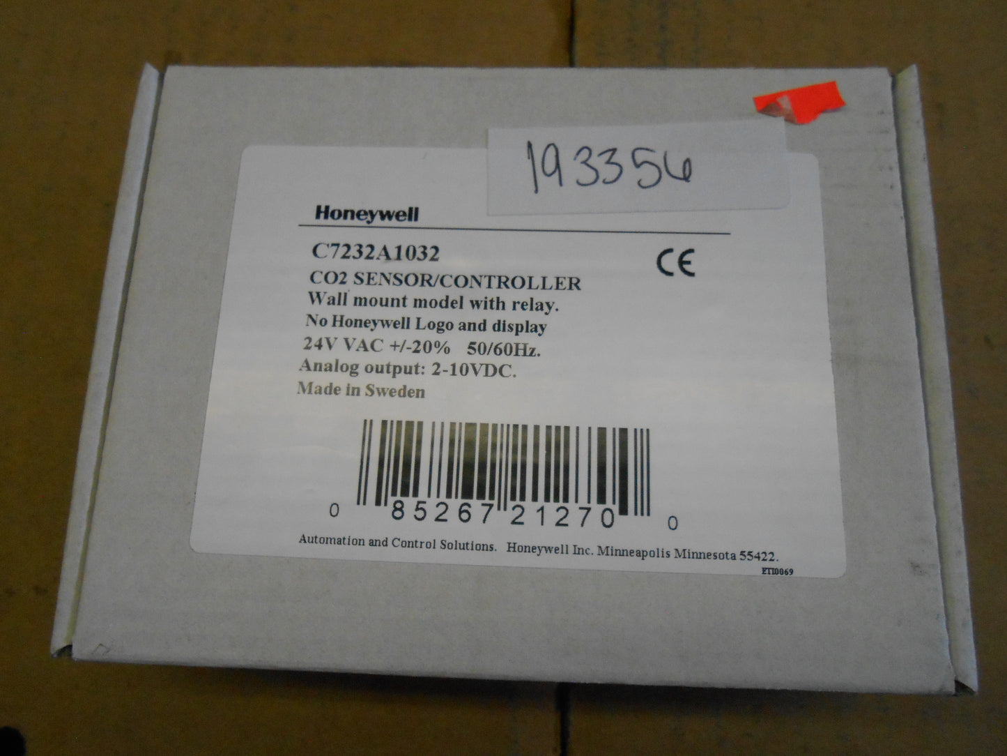 CO2 SENSOR/ CONTROLLER 24 VOLT