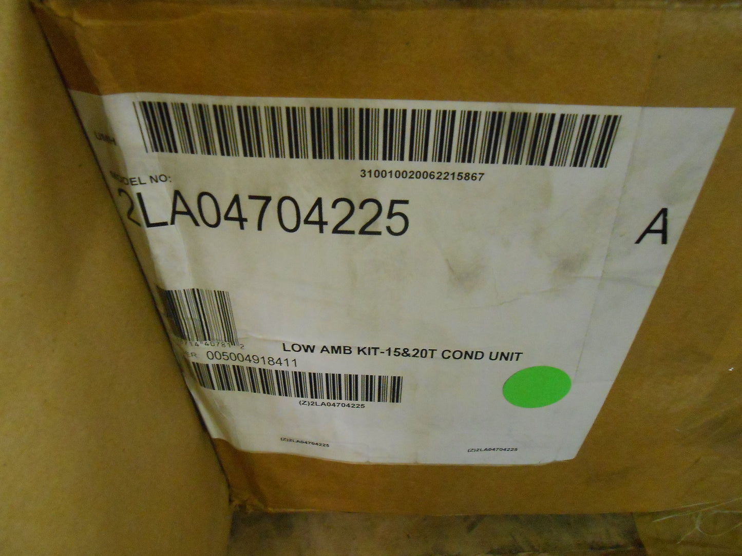 0F LOW AMBIENT ACCESSORY FOR 15 & 20 TON SPLIT-SYSTEM CONDENSING UNITS