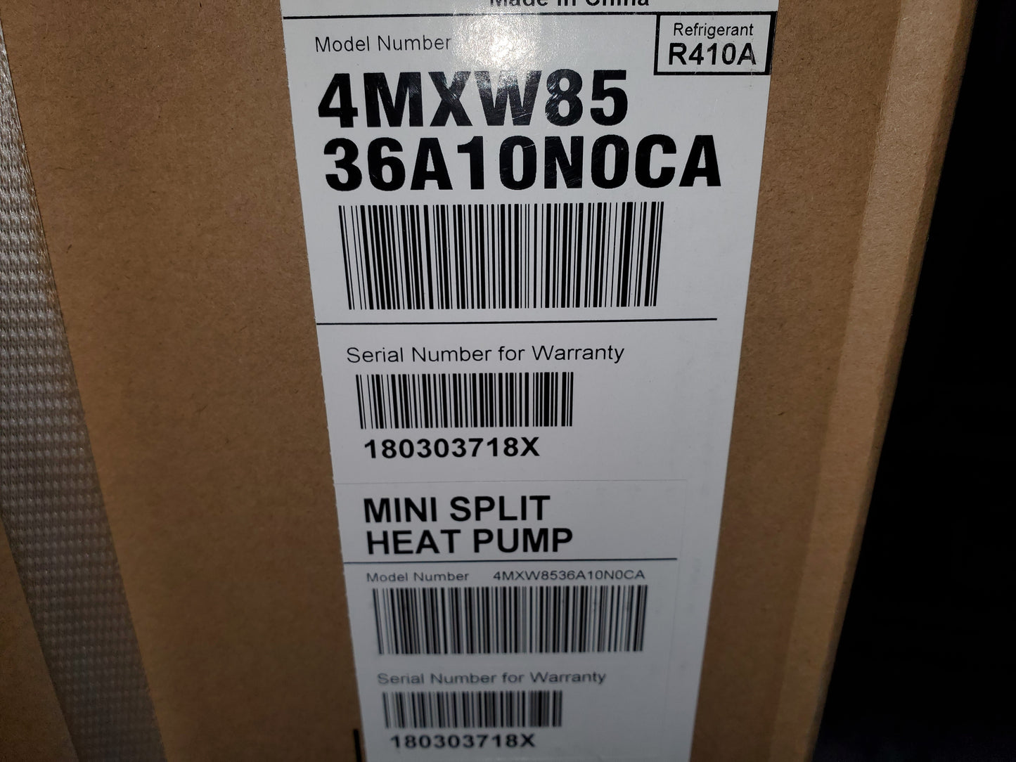 36,000 BTU SINGLE-ZONE INDOOR/OUTDOOR HEAT PUMP DC INVERTER MINI SPLIT UNIT, 16 SEER 208-230/60/1 R-410A(SOLD AS A SET)