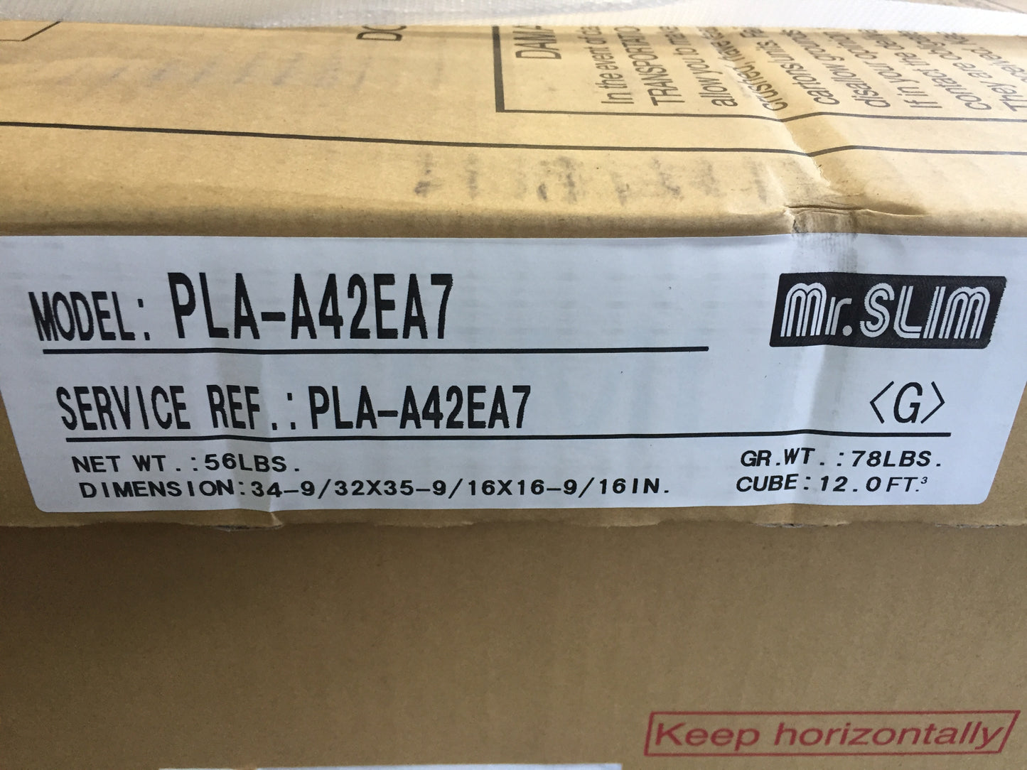 3-1/2 TON CEILING-RECESSED INDOOR MINI-SPLIT HEAT PUMP, 21 SEER 208-230/60/1 R-410A