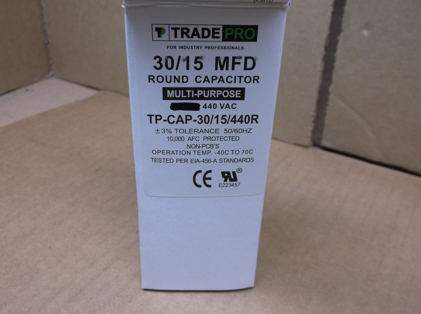 30+15 MFD X 440 VAC ROUND DUAL RUN CAPACITOR