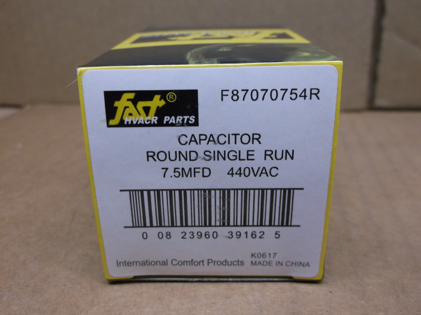 7.5 MFD X 440 VAC ROUND RUN CAPACITOR