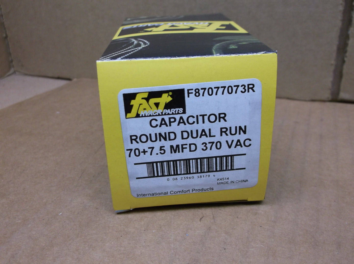 70+7.5 MFD X 370 VAC ROUND DUAL RUN CAPACITOR