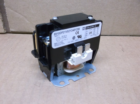 1 POLE 25 AMP CONTACTOR WITH SHUNT, COIL:120VAC, HERTZ:50/60, 600V MAX