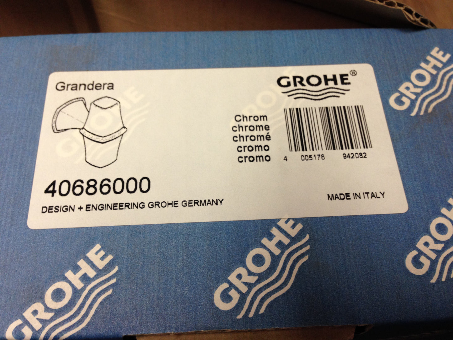 GRANDERA WALL LIGHT, CHROME, 108-132-50/60-1