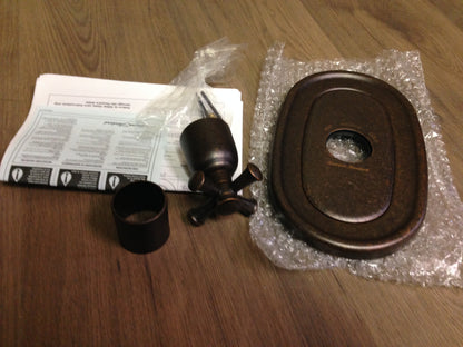 PORTSMOUTH CENTRAL THERMOSTAT TRIM KIT, METAL CROSS HANDLE, LESS VALVE, OIL RUBBED BRONZE