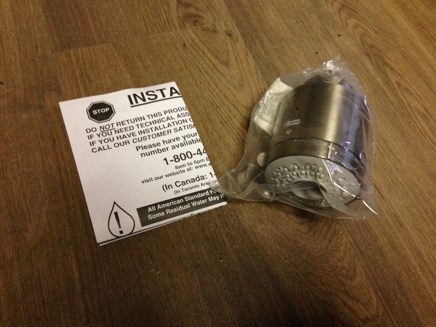 "MODERN" SATIN NICKEL FLOWISE 3 FUNCTION WATER SAVING SHOWERHEAD ONLY, 2.0 GPM