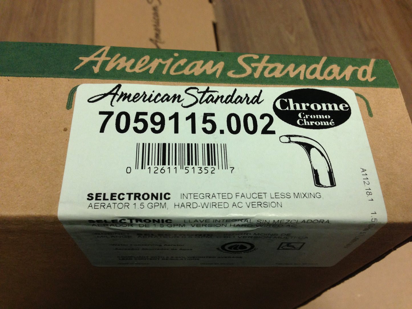 SELECTRONIC INTEGRATED PROXIMITY FAUCET, MULTI AC POWERED, 1.5GPM