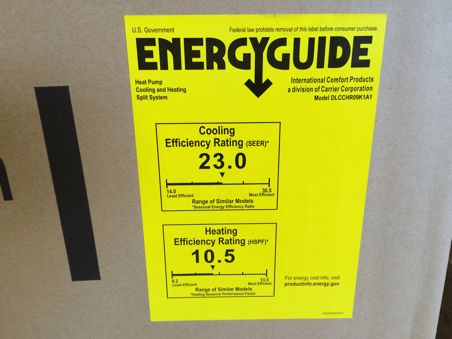 9,000 BTU OUTDOOR MINI-SPLIT HEAT PUMP UNIT 208-230/60/1 R-410A