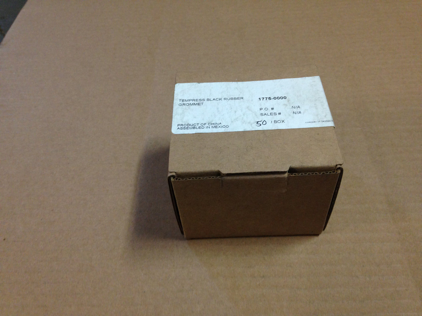 TEMPRESS BLACK RUBBER GROMMET SOLD AS 50 PER BOX