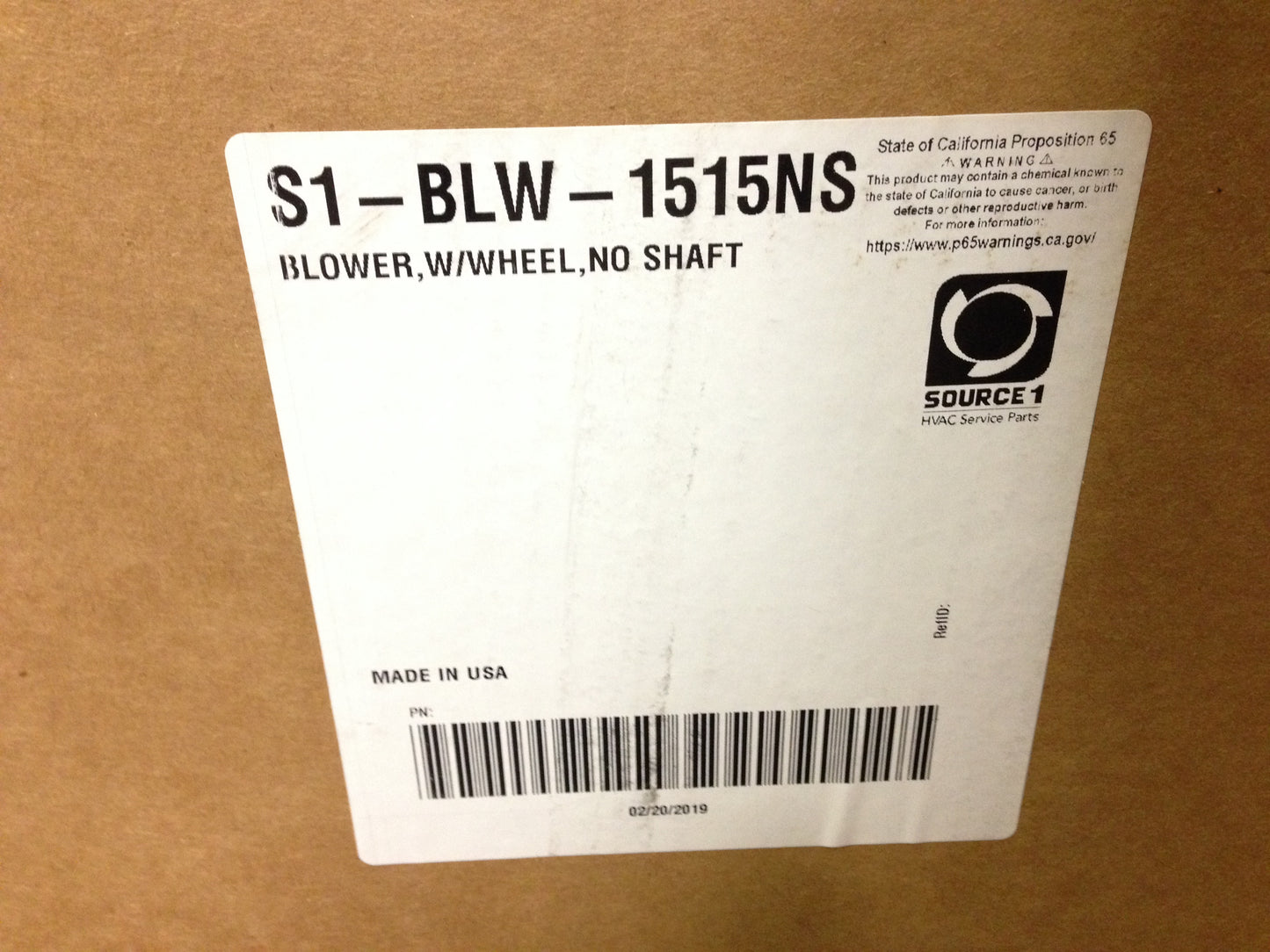 BLOWER HOUSING W/WHEEL LESS MOTOR