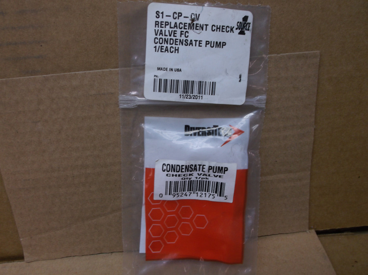 CONDENSATE PUMP CHECK VALVE