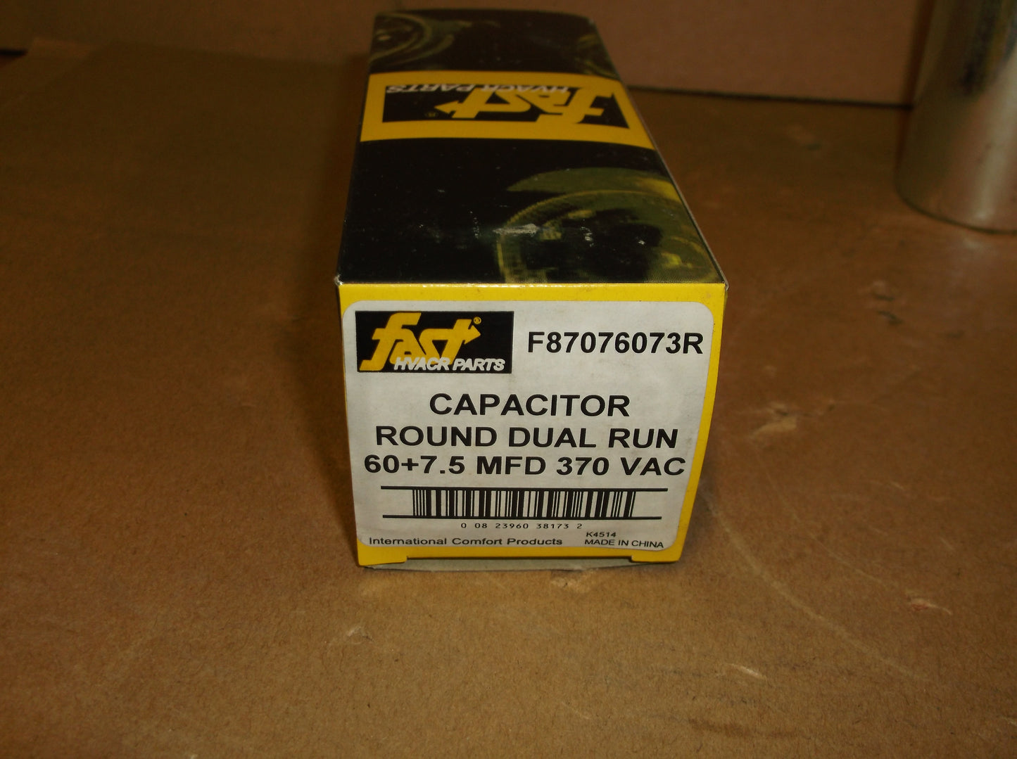 60+7.5 MFD X 370 VAC ROUND DUAL RUN CAPACITOR