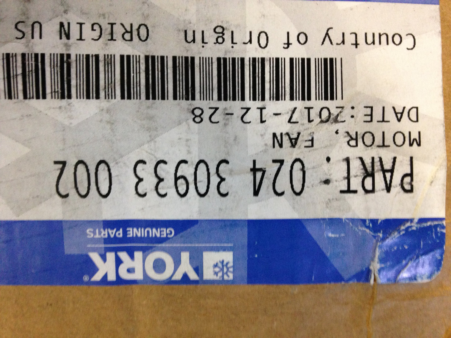 2 HP FAN MOTOR, 200-230/60/3, REVERSIBLE, VARIABLE SPEED, RPM 850