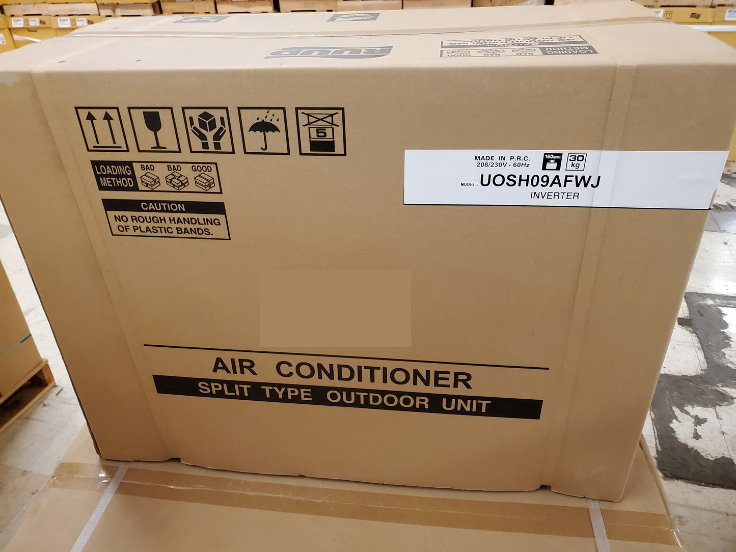 9,000 BTU SINGLE-ZONE INVERTER OUTDOOR MINI-SPLIT HEAT PUMP UNIT, 208-230/60/1 R-410A 23 SEER