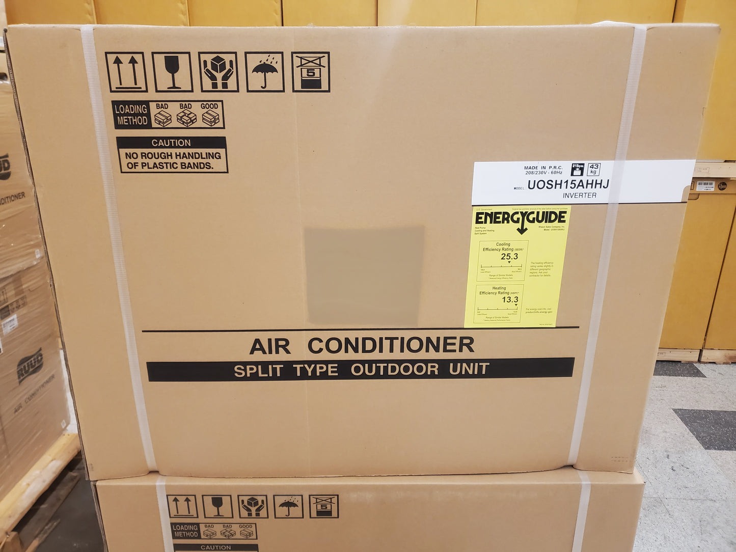 15,000 BTU SINGLE-ZONE INVERTER OUTDOOR MINI-SPLIT HEAT PUMP UNIT, 208-230/60/1 R-410A 25.3 SEER