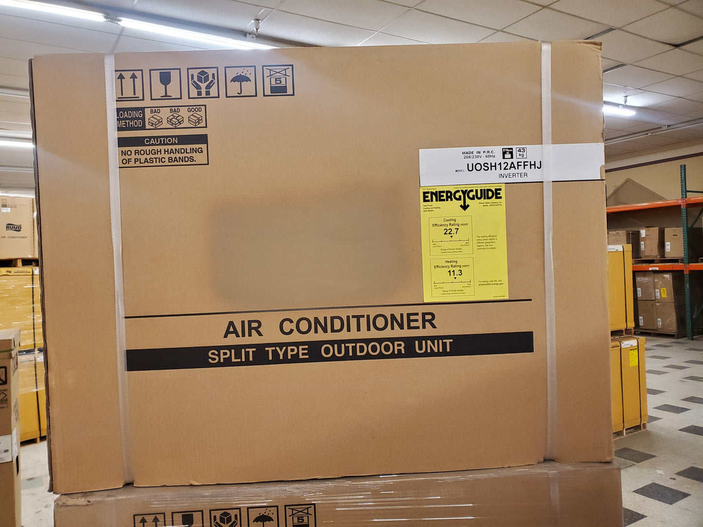 12,000 BTU "ULTRA" SERIES SINGLE-ZONE INVERTER OUTDOOR MINI-SPLIT HEAT PUMP UNIT, 208-230/60/1 R-410A 22.7 SEER