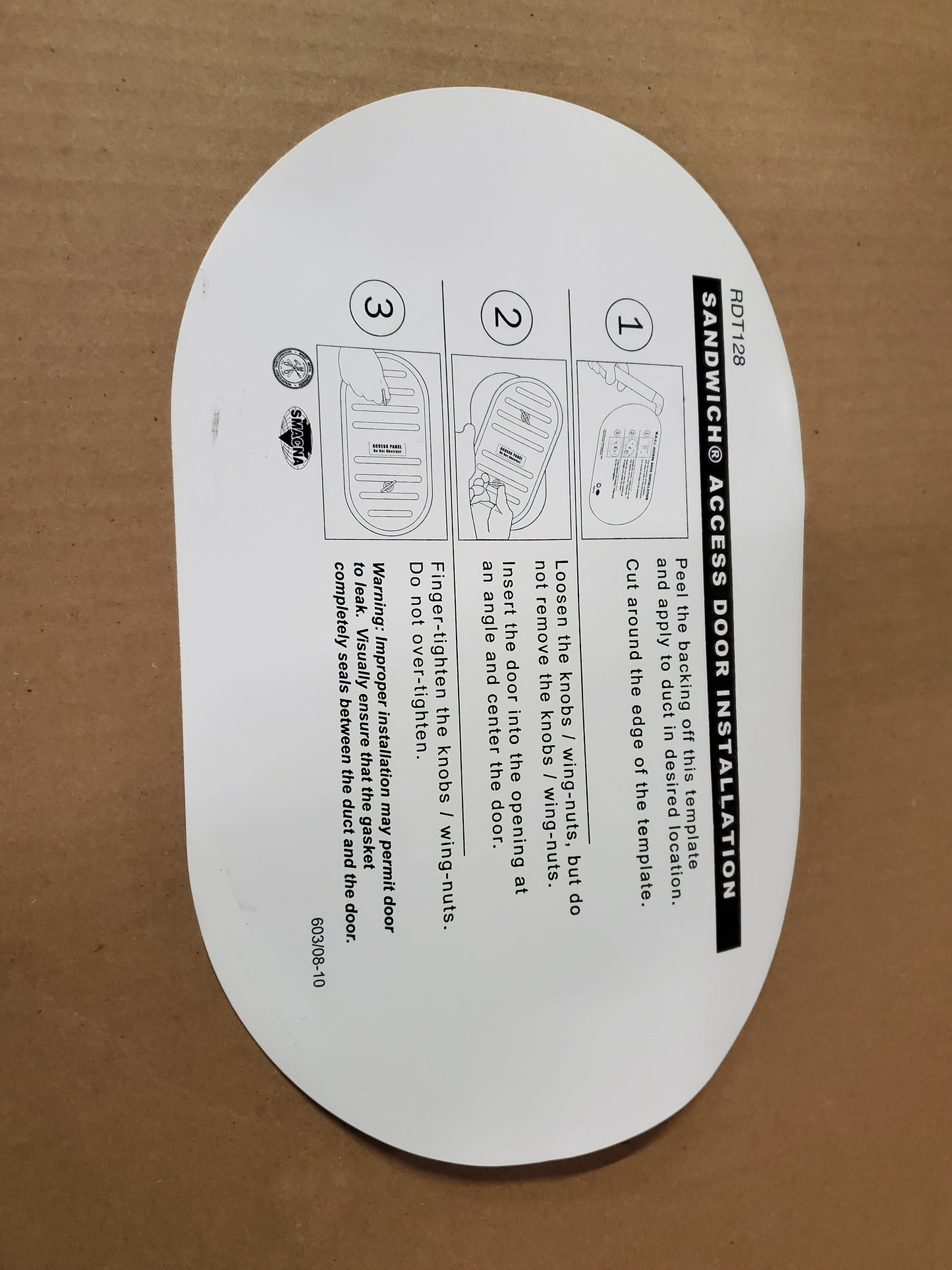 12" X 8" INSULATED ROUND ACCESS DOOR