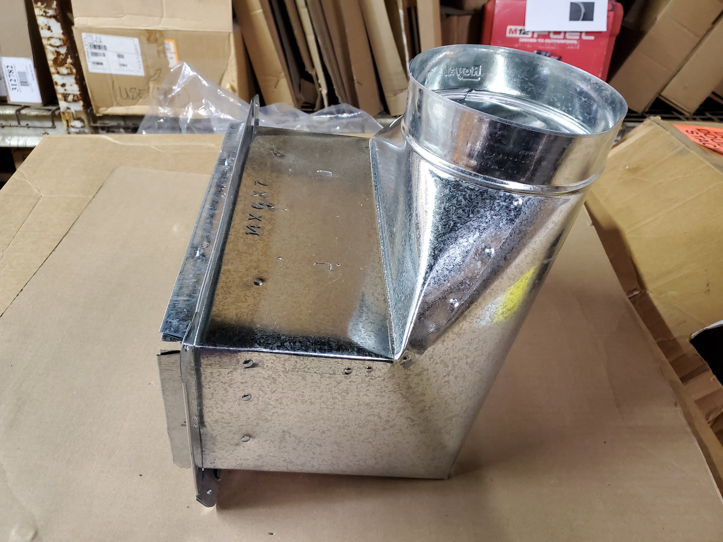 6 X 14 X 7 CEILING RADIATION BOOT WITH DAMAPER