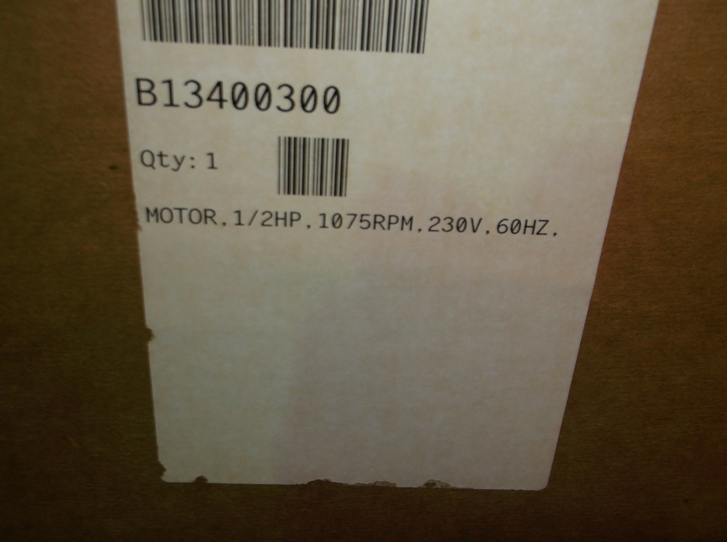 1/2HP DIRECT DRIVE BLOWER MOTOR 230/60/1 RPM:1075/3-SPEED