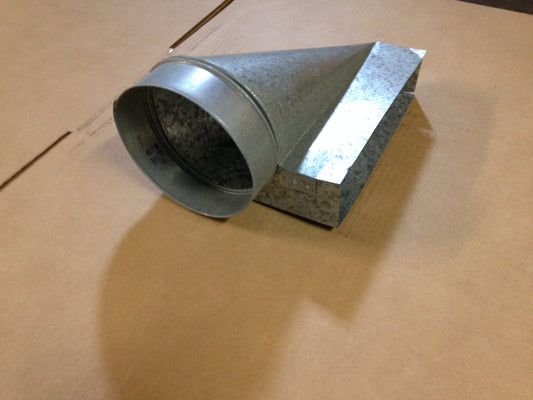 2 1/4" X 10" X 6"  RIGHT REGISTER END BOOT