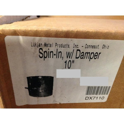 10" SPIN-IN W/DAMPER, SOLD AS 8 PER BOX