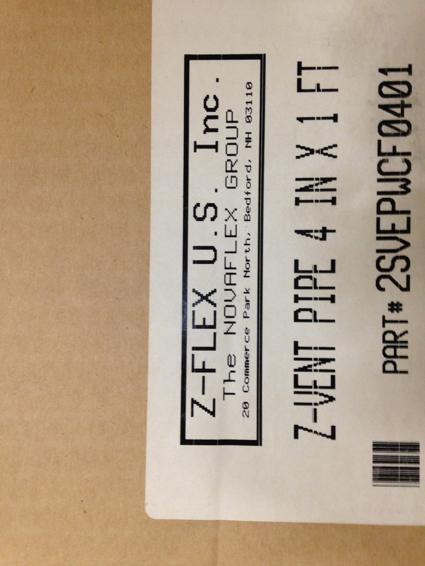 4" X 1' Z- VENT GAS VENT PIPE