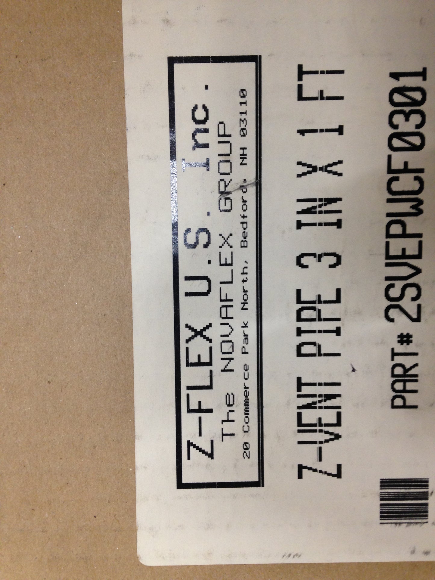 3" X 12" Z-VENT GAS PIPE