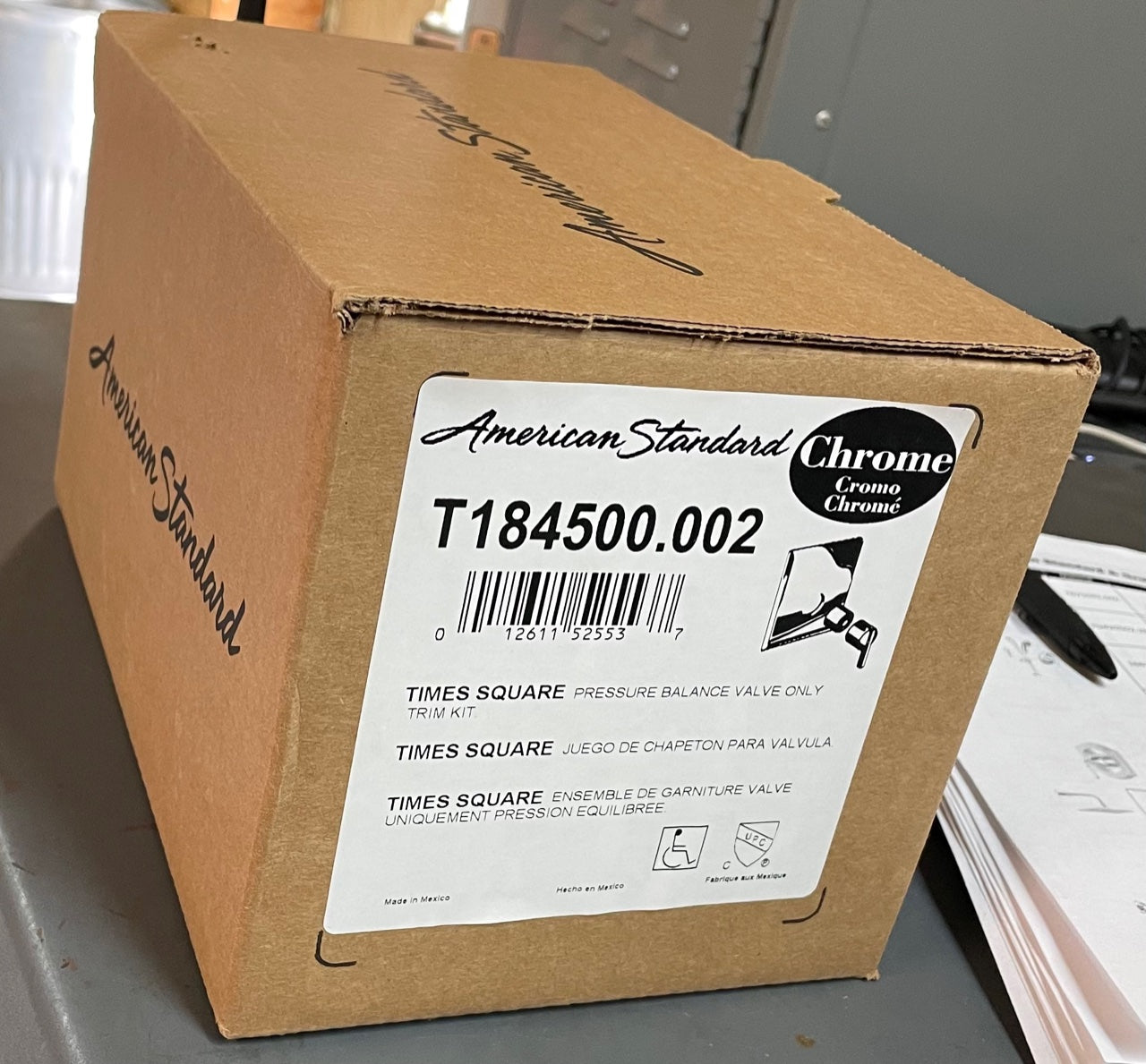 "TIMES SQUARE" CHROME PRESSURE BALANCE VALVE ONLY TRIM KIT,