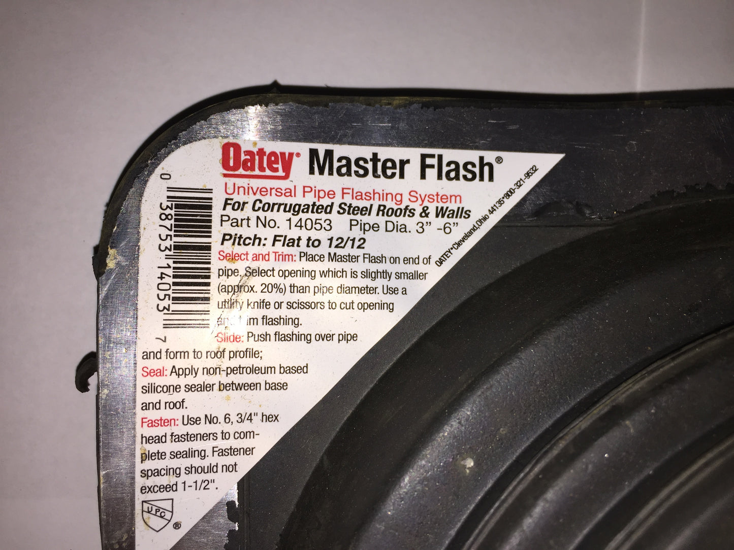 3"-6" VENT PIPE FLASH BOOT