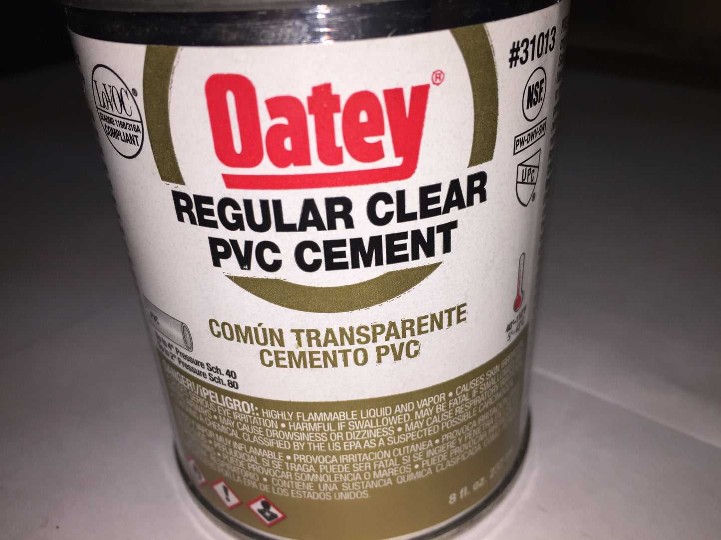 REGULAR PVC CEMENT CLEAR 8 OZ