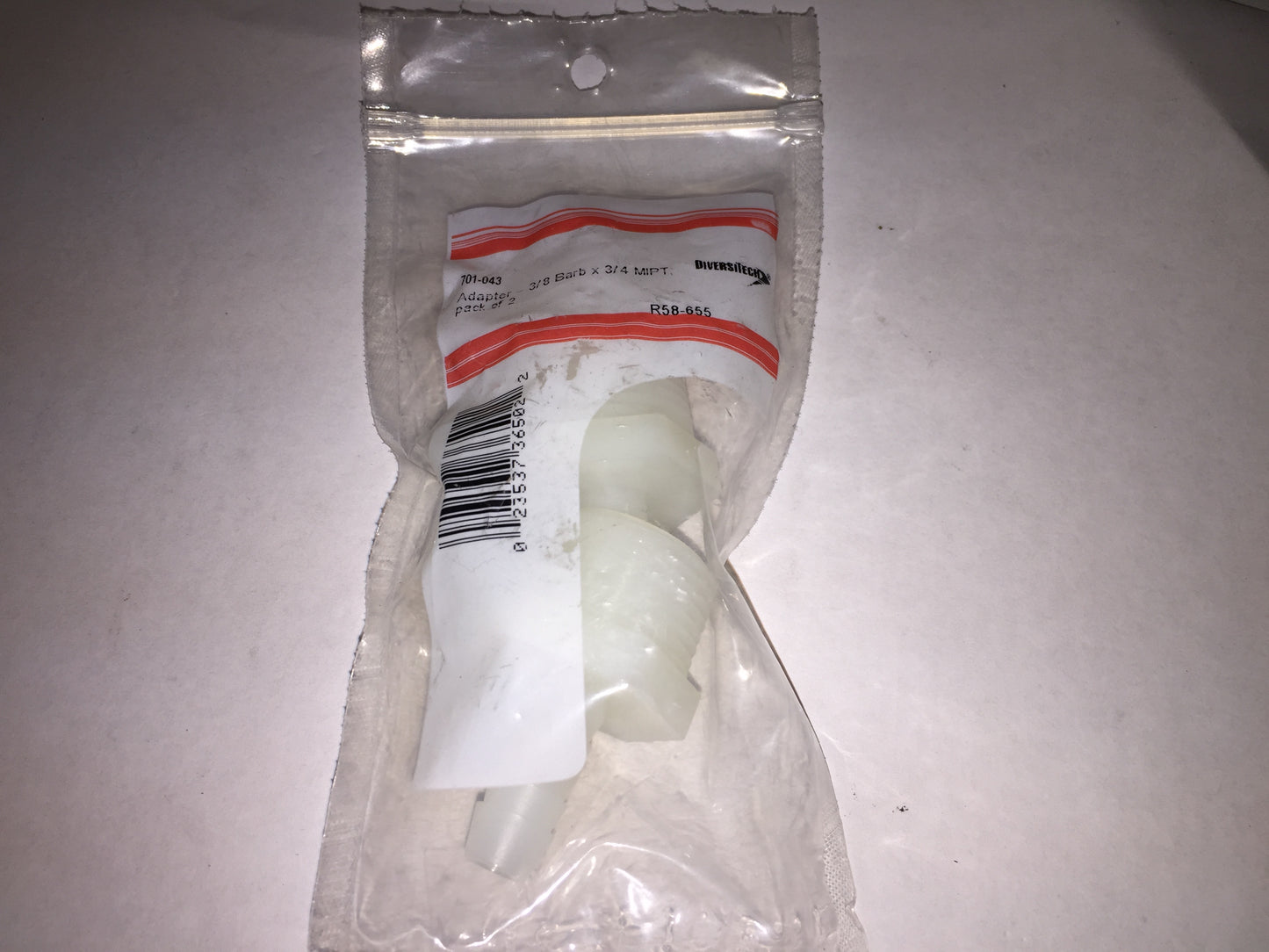 NYLON MALE ADAPTER 3/8" BARB X 3/4" MIPT SOLD AS 2 PER BAG